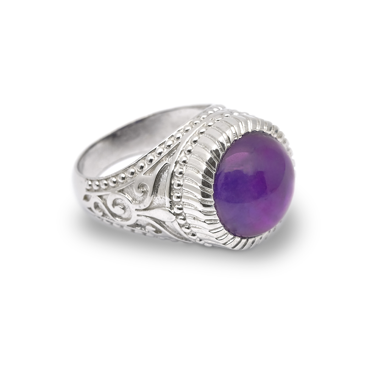 Bague amethyste argent Megna chevalière